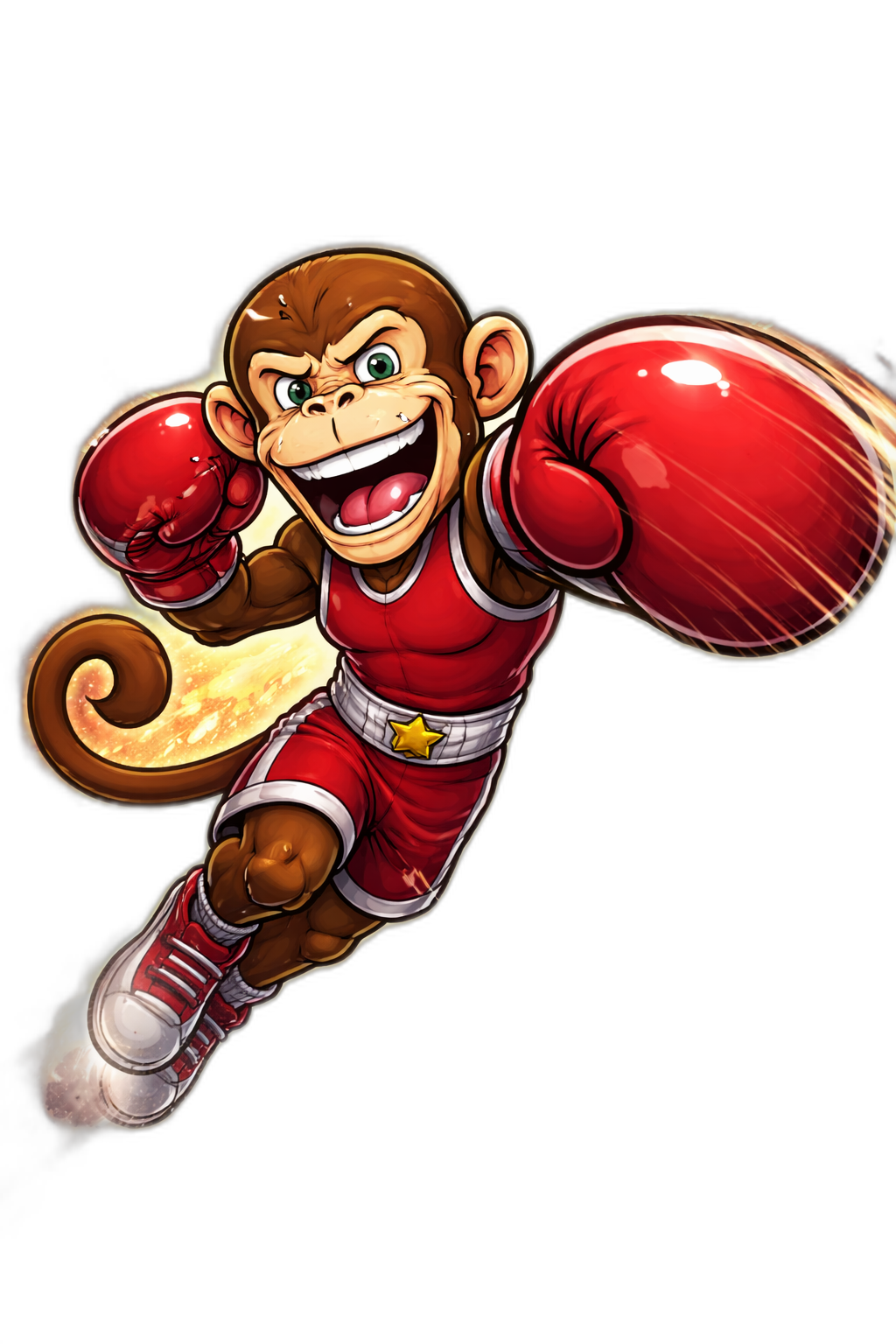 Monkey ready to brawl